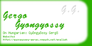 gergo gyongyossy business card