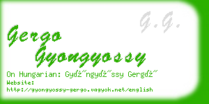 gergo gyongyossy business card